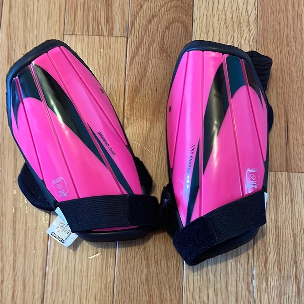 Pink and Black soccer Shin Guards
